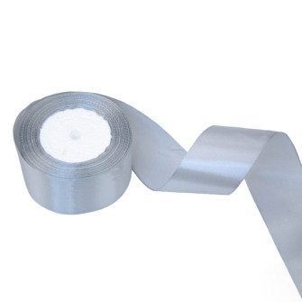 Satin ribbon 50mm x 25yards Gray