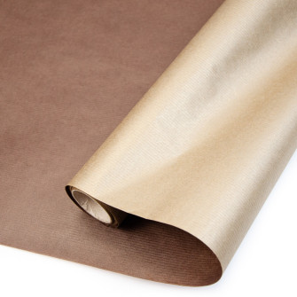 Kraft paper bilateral 70 cm x 8 yards Gold + Chocolate