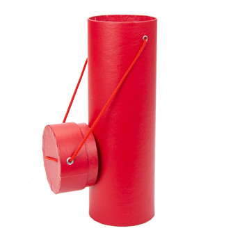 The box under the bottle is red