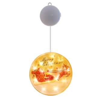 Round LED toy "Santa Claus on a sleigh"