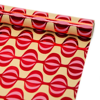 Kraft paper New Year's 70 cm x 8 m "Metallized red garland"