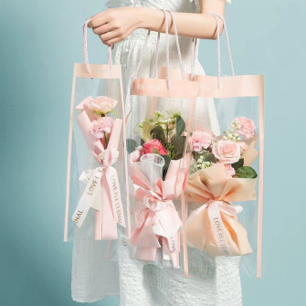 Polypropylene bag for flowers 15 x 40 cm Pink