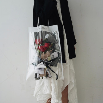 Polypropylene bag for flowers 15 x 40 cm White