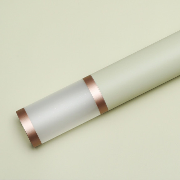 Пленка матовая в листах "Оконце с золотой каймой" light bean green