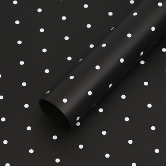 Matte film in sheets "Polka" Black