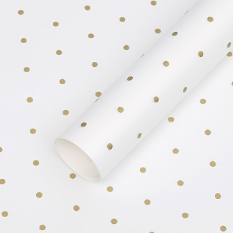 Matte film in Polka Gold sheets