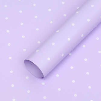 Matte film in sheets "Polka" Lilac