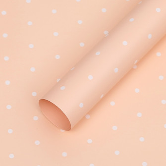 Matte film in sheets "Polka" Peach