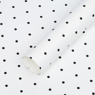 Matte film in sheets "Polka" White
