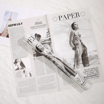 Matte film in sheets "Newspaper Paper" Gray