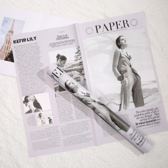 Matte film in sheets "Gazeta Paper" Lilac