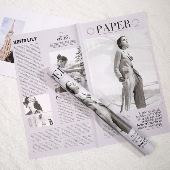 Matte film in sheets "Gazeta Paper" Lilac