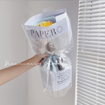 Matte film in sheets "Gazeta Paper" Lilac