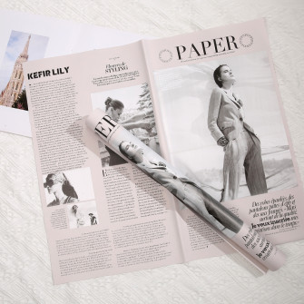 Matte film in sheets "Gazeta Paper" Lt. Pink