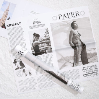 Matte film in sheets "Newspaper Paper" White
