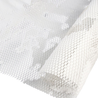 Perforated paper "Honeycomb" 50cm x 20m White