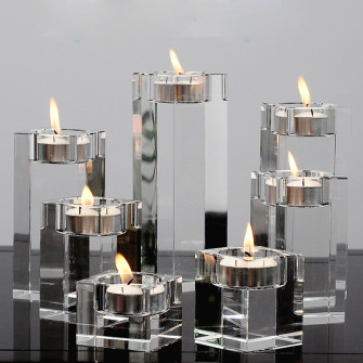 Candlestick glass 5 x 5 x 12 cm
