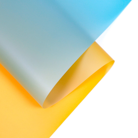 Пленка матовая в листах Омбре 07 Yellow+Blue