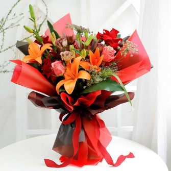 Пленка матовая в листах Омбре 08 Black+Red