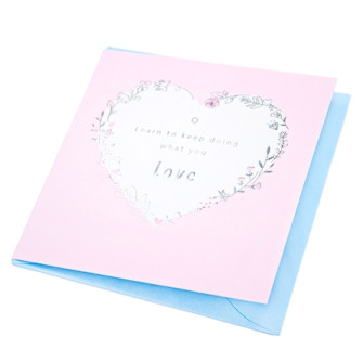 Greeting card with envelope "Pastel love"