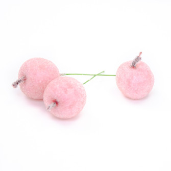 Apples in sugar 3.5 cm pink