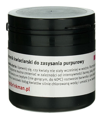 Paint for flowers in purple powder