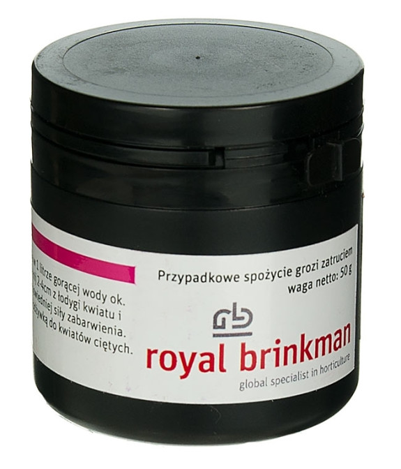 Paint for flowers in purple powder