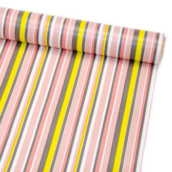 Chalked paper 70 cm x 8 yards "Red and yellow stripes"