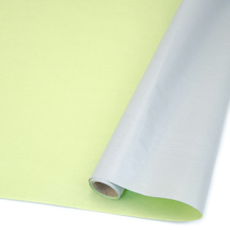 Папір Крафт двосторонній 70см х 8ярд Салатовий + Срібний