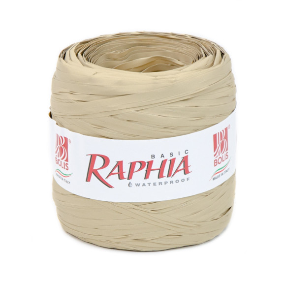 Стрічка "Рафія" 5мм x 200м Капучино (cappuc)