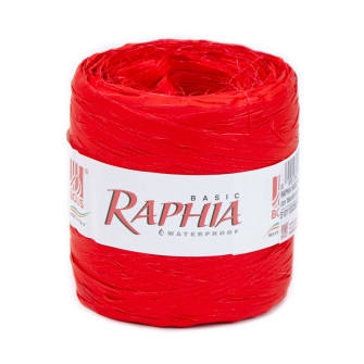 Ribbon "Raffia" 5mm x 250 yards. red (rosso)