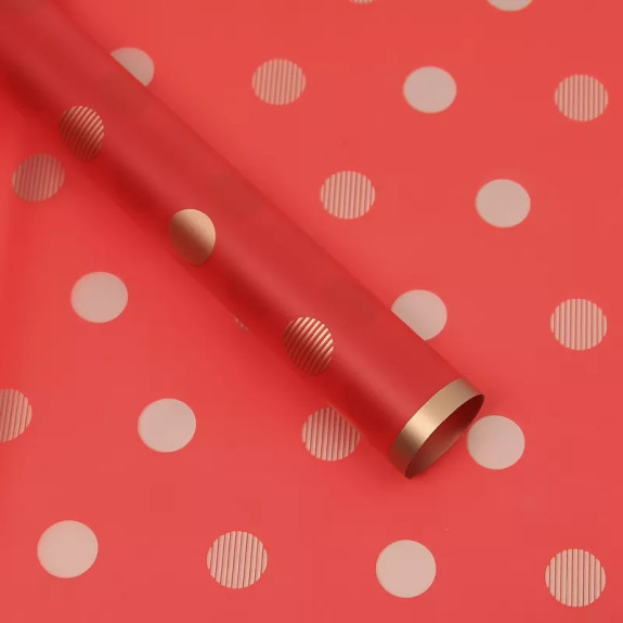 Плівка матова в листах Polka Dot 012 Red Gold
