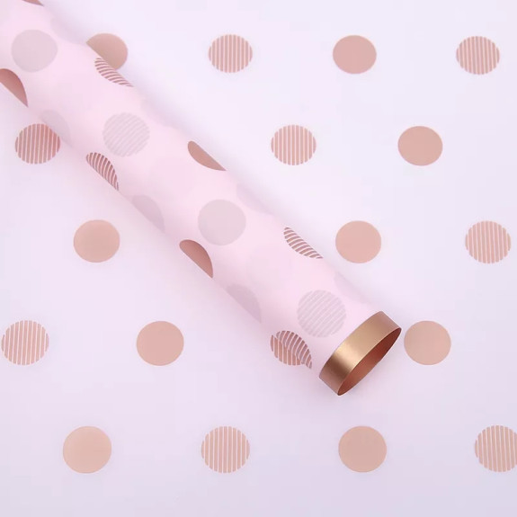 Плівка матова в листах Polka Dot 165 Pink Rose Gold