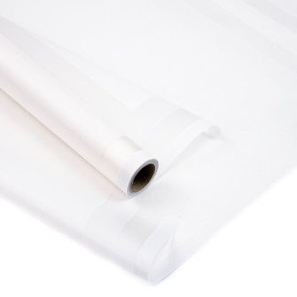Matte film in a roll 60 cm x 9 yards "Pearl border" White