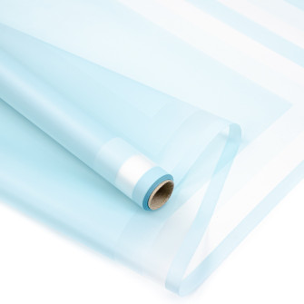 Matte film in a roll 60 cm x 9 yards "Pearl border" Blue