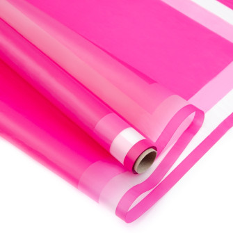 Matte film in a roll 60 cm x 9 yards "Pearl border" Raspberry