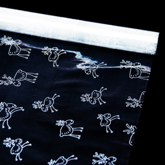 Transparent film with a pattern 70 cm x 20 m "White deer"