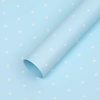 The film is matte in "Polka" Light Blue sheets