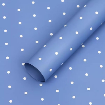 Matte film in "Polka" Carolina Blue sheets