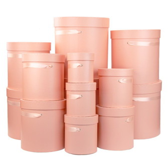 A set of tubes for flowers with 13 pcs   Peaches