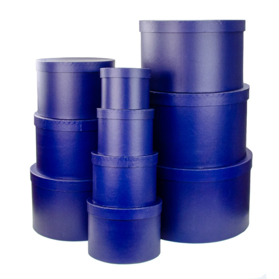 A set of round boxes of 10 pcs   blue