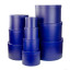 A set of round boxes of 10 pcs   blue