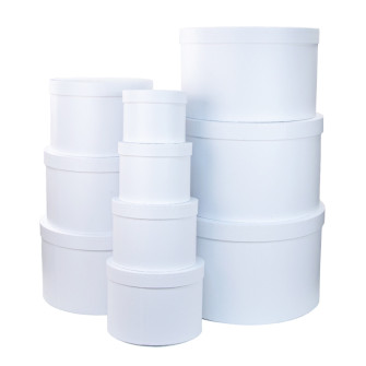 Set of round boxes 1006-417 of 10 pcs white