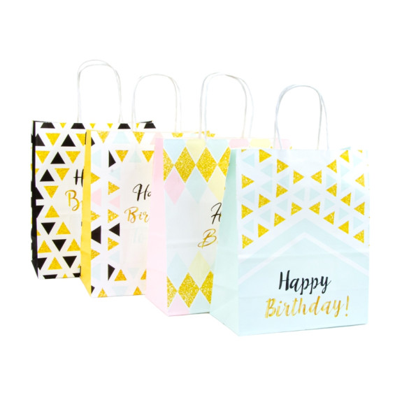 Пакет паперовий 22 х 27 х 11см "Happy Birthday"
