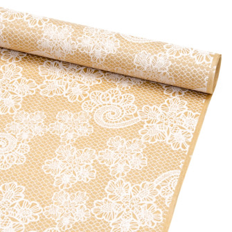 Kraft paper 70cm x 7m "White lace"