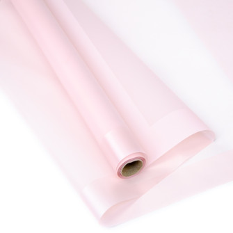 Matte film in a roll 60 cm x 9 yards "Pearl border" Pink
