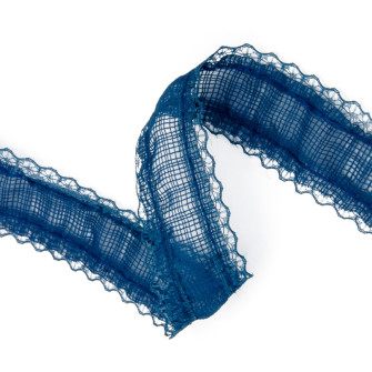 Lace ribbon 4 cm x 10 yards 06 Navy Blue