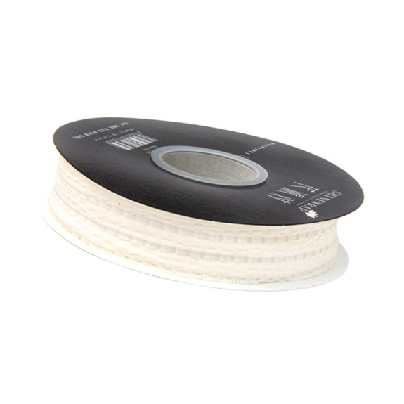 Стрічка сатинова в клітинку 2.5см х 10ярд 02 Beige