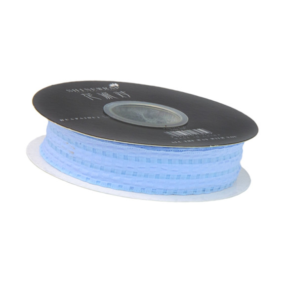 Стрічка сатинова в клітинку 2.5см х 10ярд 07 Blue