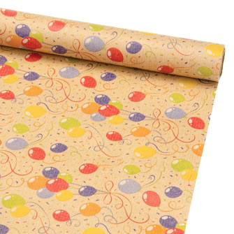Kraft paper 70cm x 7m Colored balls